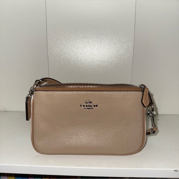 Coach Handbags - Coach Nolita 19 Beige Leather Shoulder Bag